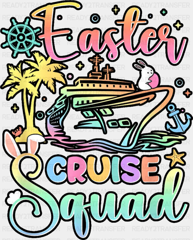 Easter Cruise Squad - Vacation DTF Transfer Adult Unisex - S & M (10’’) / Dark Color Design (See Imaging)