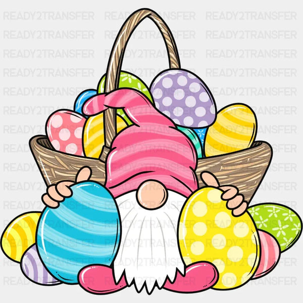 Easter Eggs Gnome DTF Heat Transfer, Easter Design