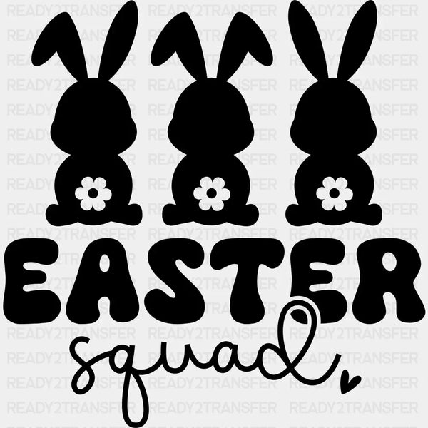 Easter Squad B&W Rabbits Heart - Easter DTF Transfer