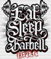 Eat Sleep Barbell Repeat - Gym DTF Heat Transfer ready2transfer Black