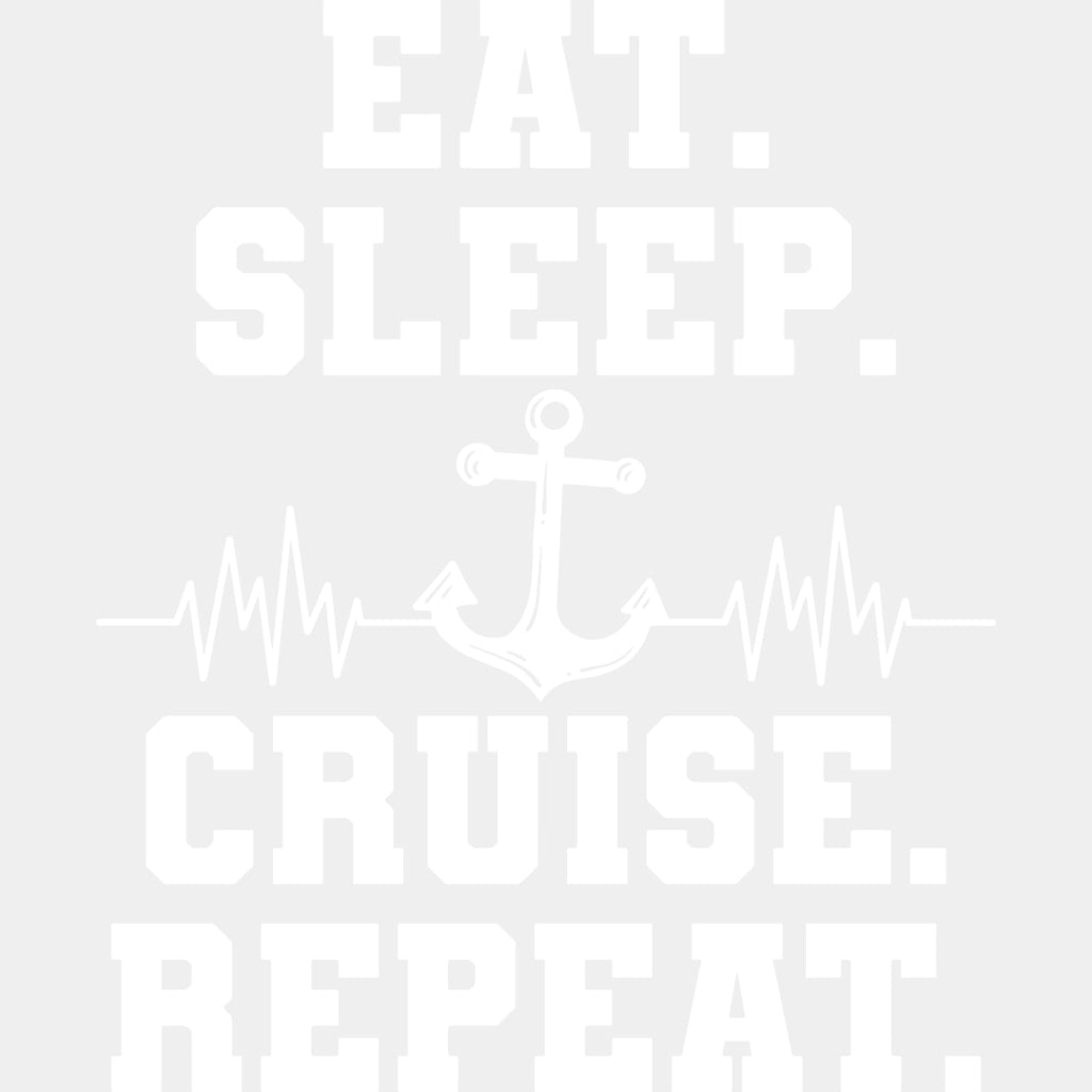 Eat Sleep Cruise Repeat - Family Cruise DTF heat transfer ready2transfer Light Color Design ( See imaging )