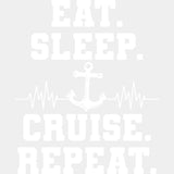 Eat Sleep Cruise Repeat - Family Cruise DTF heat transfer ready2transfer Light Color Design ( See imaging )