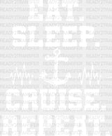 Eat Sleep Cruise Repeat - Family Dtf Heat Transfer Adult Unisex S & M (10’’) / Light Color