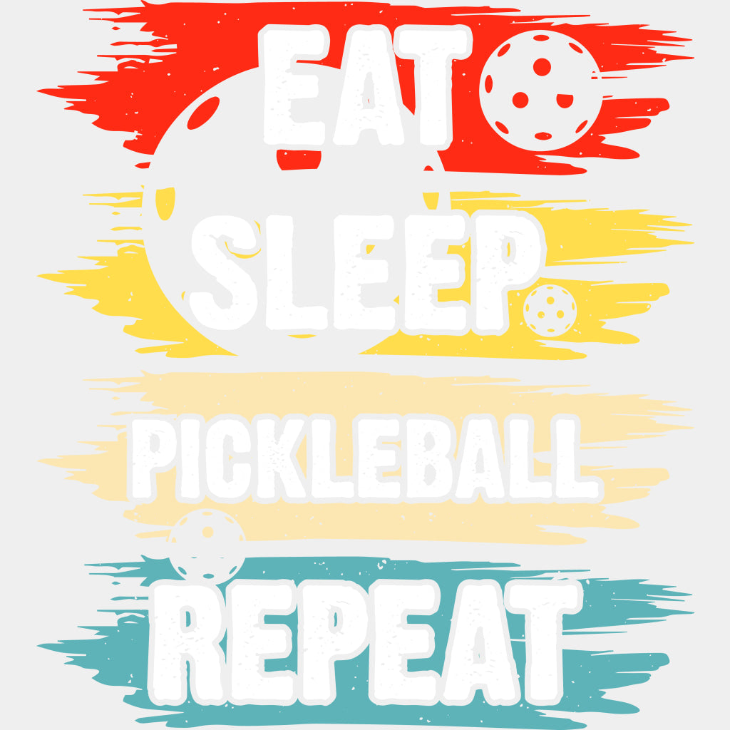Eat Sleep Pickleball Repeat - Pickleball DTF Transfers ready2transfer Light Color Design (See Imaging)