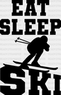 Eat Sleep Ski - Skiing Dtf Heat Transfer Adult Unisex S & M (10’’) / Black