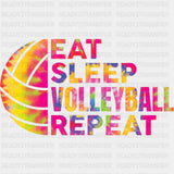 Eat Sleep Volleyball Repeat - Volleyball DTF Transfers ready2transfer