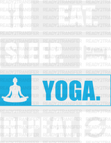 Eat Sleep Yoga Repeat - Dtf Heat Transfer Adult Unisex S & M (10’’) / White