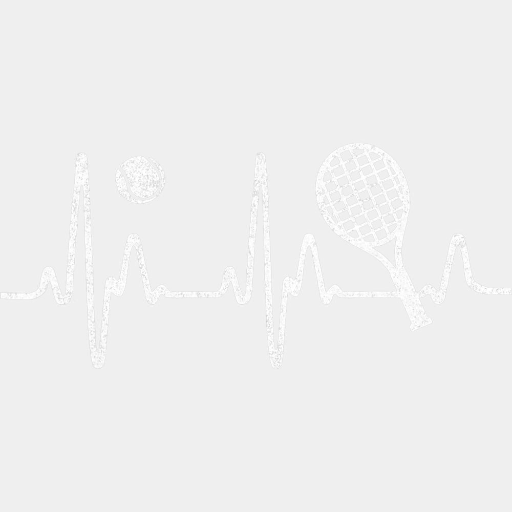 ECG Line B&W - Tennis DTF Transfers ready2transfer Light Color Design (See Imaging)