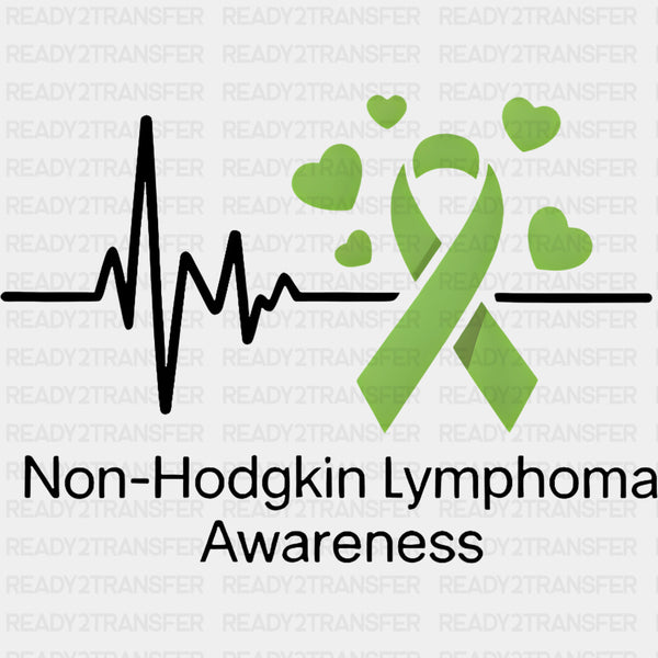 ECG Line, Non-Hodgkin Lymphoma Awareness - Lymphoma DTF Transfers