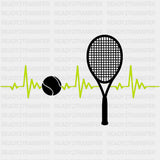 ECG Line - Tennis DTF Transfers ready2transfer Dark Color Design (See Imaging)