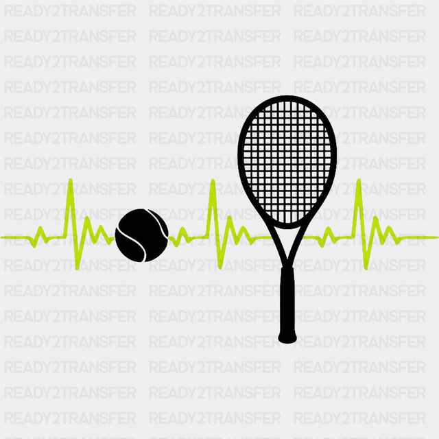 ECG Line - Tennis DTF Transfers ready2transfer Dark Color Design (See Imaging)