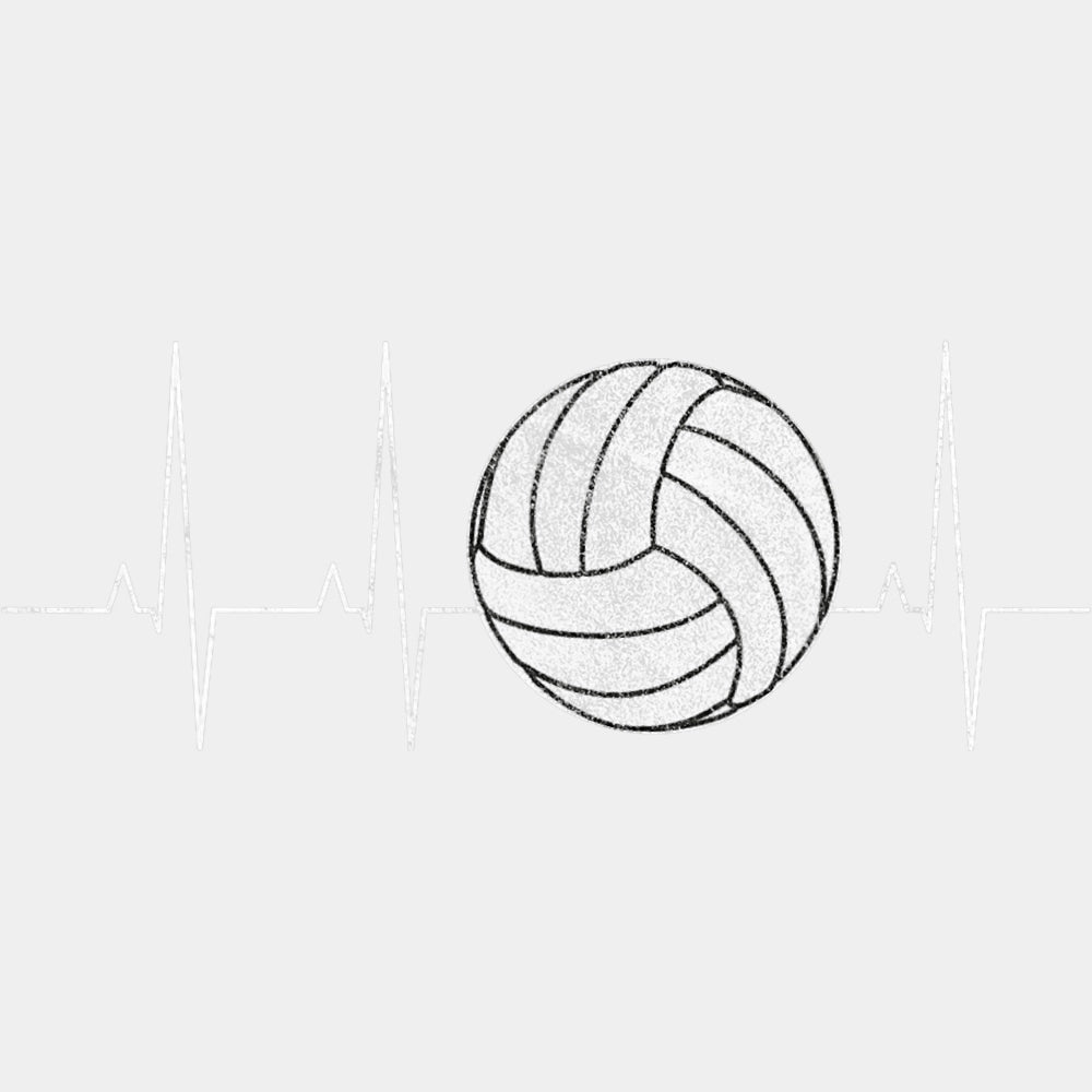 ECG Line & Volleyball - Volleyball DTF Transfers ready2transfer Light Color Design (See Imaging)