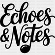Echoes & Notes - Music DTF Transfers ready2transfer Dark Color Design (See Imaging)