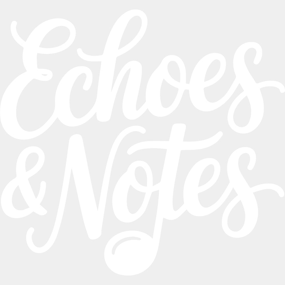 Echoes & Notes - Music DTF Transfers ready2transfer Light Color Design (See Imaging)