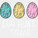 Egg Hunt Squad Easter DTF Heat Transfer, Easter Design ready2transfer White