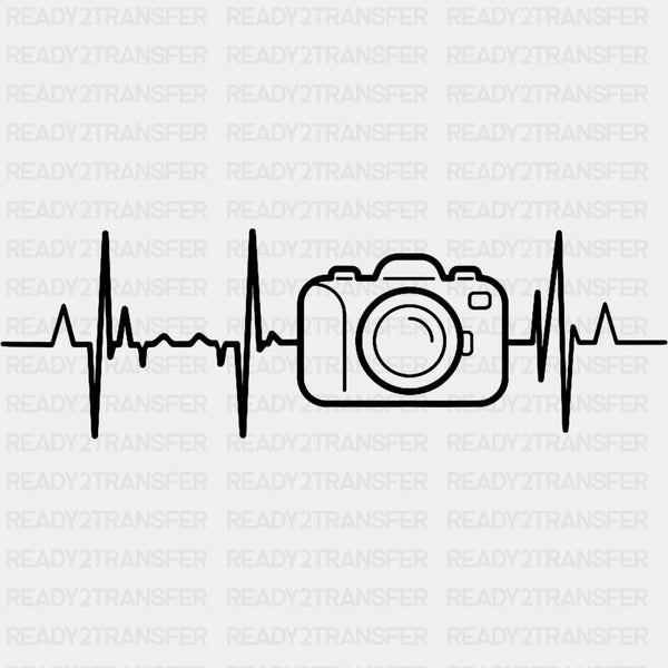 EKG Line & Camera - Photography DTF Transfers