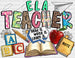 Ela Teacher Design - Teachers DTF heat transfer ready2transfer White