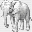 Elephant B&W - Animals DTF Transfers - Adult Unisex - S & M (10’’) / Dark Color Design (See Imaging)