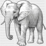 Elephant B&W - Animals DTF Transfers - Adult Unisex - S & M (10’’) / Dark Color Design (See Imaging)