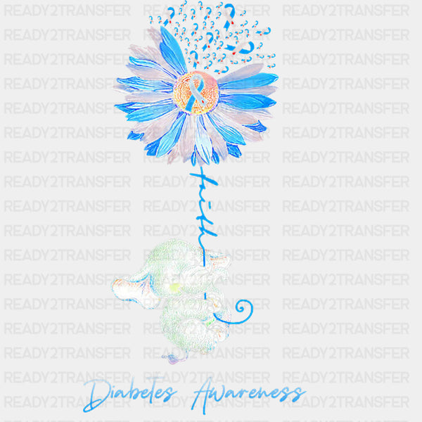 Elephant Daisy - Diabetes DTF Transfers