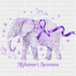 Elephant Flowers - Alzheimer's Awareness DTF Transfer ready2transfer