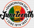 Emancipation Day - Juneteenth DTF Transfer ready2transfer Dark Color Design (See Imaging)