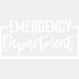 Emergency Department Black And White - ER Nurse DTF Transfers ready2transfer Light Color Design (See Imaging)