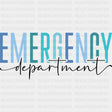 Emergency Department Blue - ER Nurse DTF Transfers ready2transfer Dark Color Design (See Imaging)