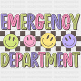 Emergency Department Colorful Smileys - ER Nurse DTF Transfers ready2transfer