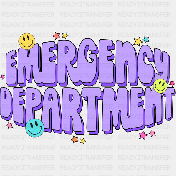 Emergency Department Purple Retro - ER Nurse DTF Transfers
