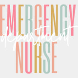 Emergency Nurse Department - ER Nurse DTF Transfers ready2transfer Light Color Design (See Imaging)
