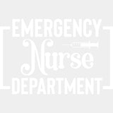 Emergency Nurse Department Syringe B&W - ER Nurse DTF Transfers ready2transfer Light Color Design (See Imaging)