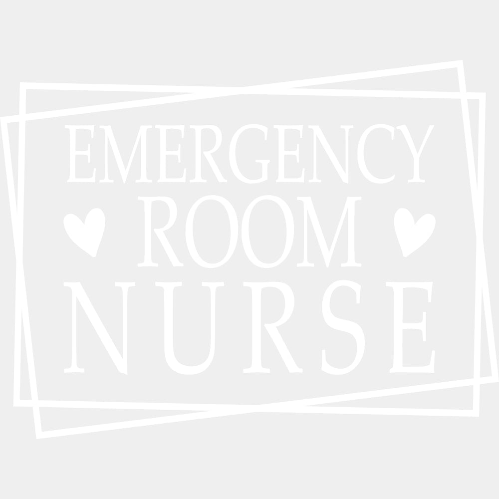 Emergency Room Nurse B&W - ER Nurse DTF Transfers ready2transfer Light Color Design (See Imaging)