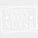 Emergency Room Nurse B&W - ER Nurse DTF Transfers ready2transfer Light Color Design (See Imaging)