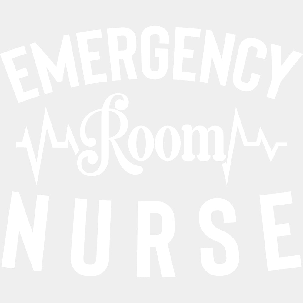 Emergency Room Nurse ECG Line - ER Nurse DTF Transfers ready2transfer Light Color Design (See Imaging)