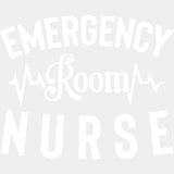 Emergency Room Nurse ECG Line - ER Nurse DTF Transfers ready2transfer Light Color Design (See Imaging)