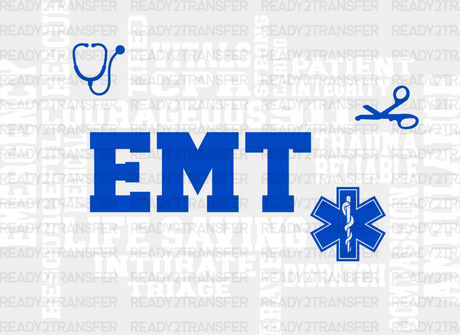 Emt Courageous Life Saving - Dtf Heat Transfer Adult Unisex S & M (10’’) / Light Color Design