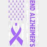End Alzheimer's US Flag - Alzheimer's Awareness DTF Transfer ready2transfer Light Color Design (See Imaging)