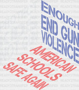 Enough Gun Violence Cube Design - Guns Theme DTF heat transfer ready2transfer