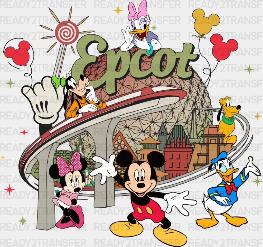 Epcot Disney World Dtf Heat Transfer Vacation Design Mickey Minnie