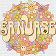 ER Nurse Flowers Retro - ER Nurse DTF Transfers ready2transfer