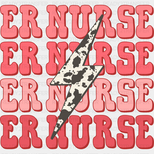 ER Nurse Lightning Bolt - ER Nurse DTF Transfers