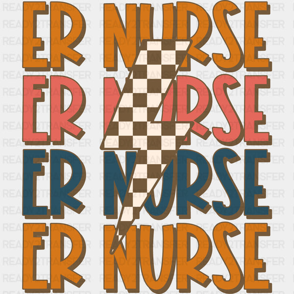 Er Nurse Lightning Design - ER Nurse DTF Transfers