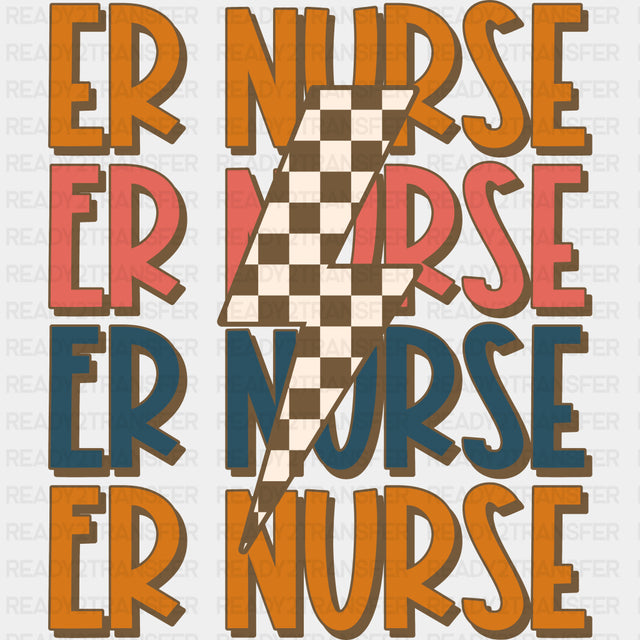 Er Nurse Lightning Design - ER Nurse DTF Transfers ready2transfer