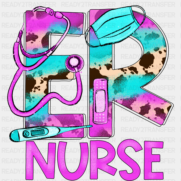 Er Nurse Purple Design - ER Nurse DTF Transfers