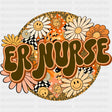 ER Nurse Retro Circular - ER Nurse DTF Transfers ready2transfer Dark Color Design (See Imaging)