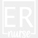 ER Nurse Square Design - ER Nurse DTF Transfers ready2transfer White