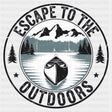 Escape To The Outdoors - Hiking DTF Transfers ready2transfer Dark Color Design (See Imaging)