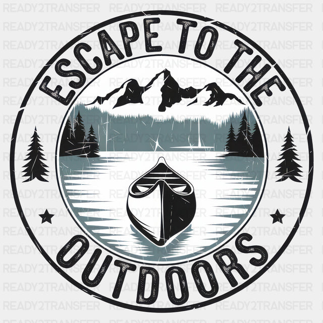 Escape To The Outdoors - Hiking DTF Transfers ready2transfer Dark Color Design (See Imaging)