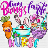 Every Bunny’s Favorite Nurse Easter Dtf Heat Transfer Design